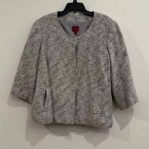 212 Collection: Grey and white blazer XL